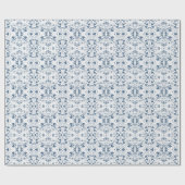 青ハート ラッピングペーパー (フラット)