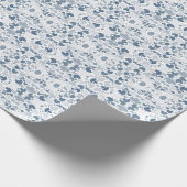 青ハート ラッピングペーパー (角)