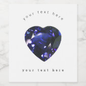 青ハート ワインラベル (シングルラベル)