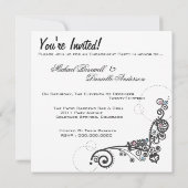 青ハート 招待状 (裏面)