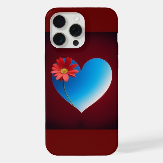 青ハート iPhoneケース (裏面)