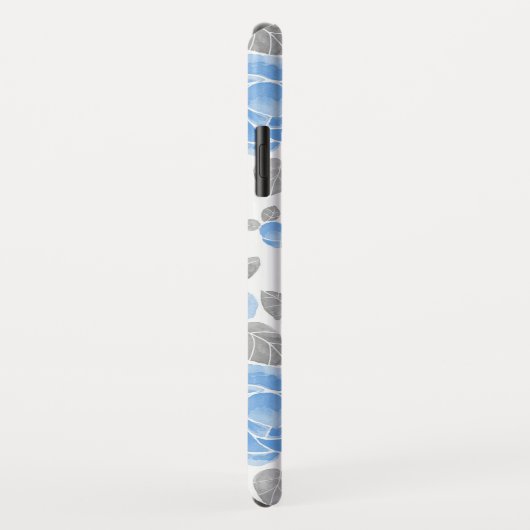青バラの花。水彩模様 Case-Mate iPhoneケース (裏面/右)