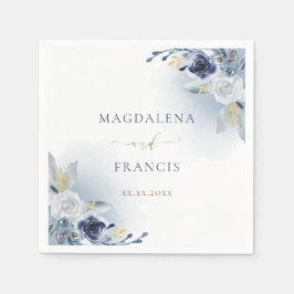 青バラ結婚ズ スタンダードカクテルナプキン