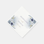 青バラ結婚ズ スタンダードカクテルナプキン (角)