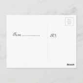 青バラ花 ポストカード (裏面)