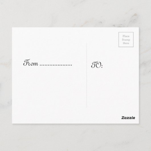 青バラ花 ポストカード (裏面)