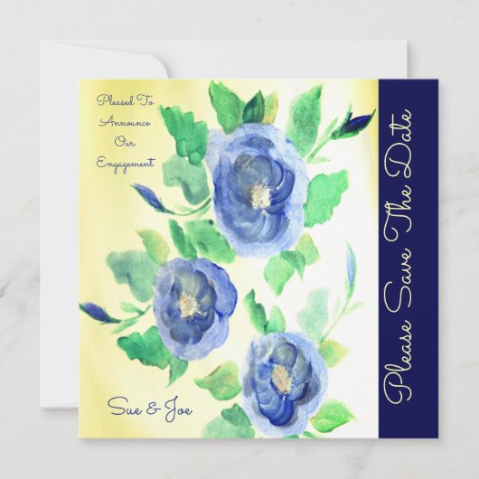 青バラ アート 案内状 (正面)