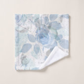 青バラ グランジ バスタオルセット (ウォッシュタオル)