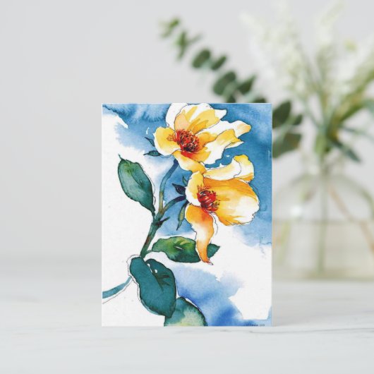 青バラ ポストカード (スタンド正面)