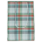 青パステルチェック ミディアムペーパーバッグ (裏面)