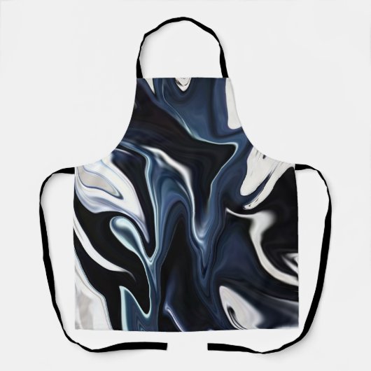 青パタぼやけーン エプロン (正面)