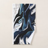 青パタぼやけーン バスタオルセット (ハンドタオル)