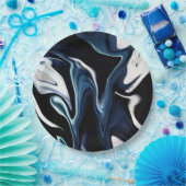 青パタぼやけーン ペーパープレート (パーティー)