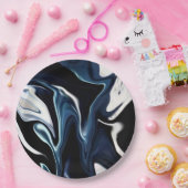 青パタぼやけーン ペーパープレート (パーティー)