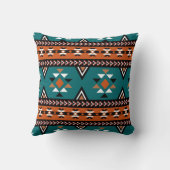 青パタアステカーン クッション (裏面)