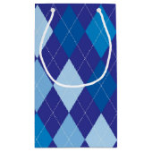 青パタアーガイルーン スモールペーパーバッグ (裏面)