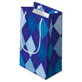 青パタアーガイルーン スモールペーパーバッグ (裏面アングル)