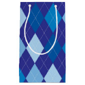 青パタアーガイルーン スモールペーパーバッグ (正面)