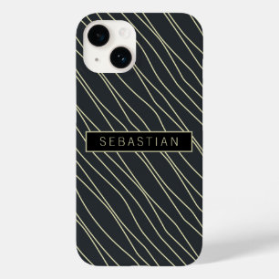 青パタストライプのーンパーソナライズされたのケース – メイト Case-Mate iPhone 14ケース