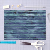 青パタストライプのーン 薄葉紙 (クラフト)