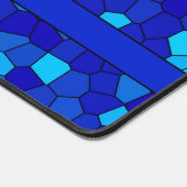 青パタパーソナライズされたーン デスクマット (コーナー)