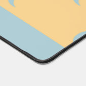 青パターン（の模様が）ある月 デスクマット (コーナー)