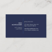 青パターン(の模様が)ある象(モノグラム) 名刺 (裏面)