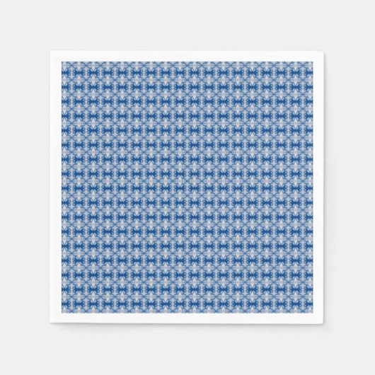 青パターン スタンダードカクテルナプキン (正面)