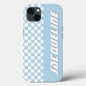 青パタ市松模様にーン Case-Mate iPhoneケース (裏面)