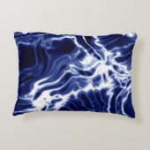 青パタ渦巻形のーン アクセントクッション (裏面)