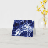 青パタ渦巻形のーン カード (黄色い花)