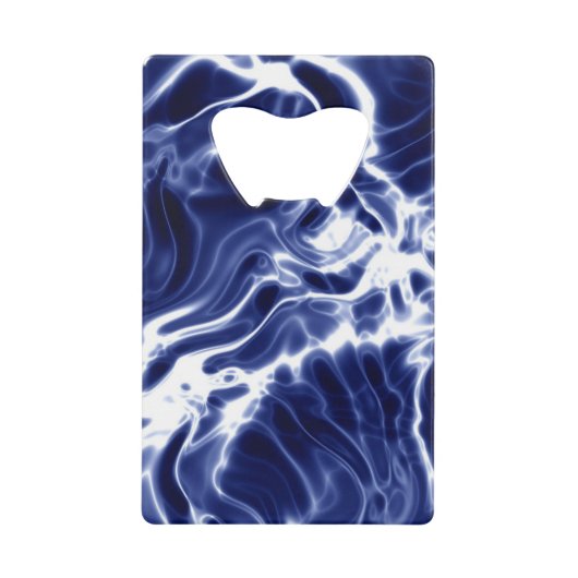 青パタ渦巻形のーン クレジットカード栓抜き (正面)