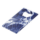 青パタ渦巻形のーン クレジットカード栓抜き (正面アングル)