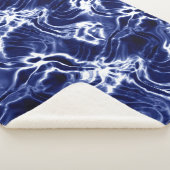 青パタ渦巻形のーン シェルパブランケット (3/4)