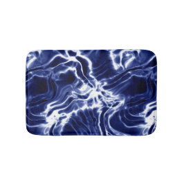 青パタ渦巻形のーン バスマット