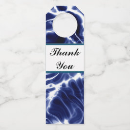 青パタ渦巻形のーン ボトルネックタグ