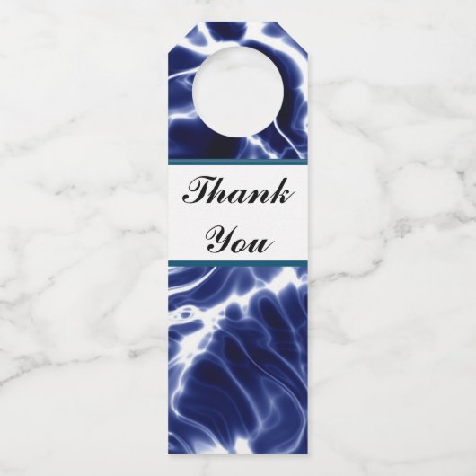 青パタ渦巻形のーン ボトルネックタグ (正面)