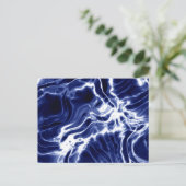 青パタ渦巻形のーン ポストカード (スタンド正面)