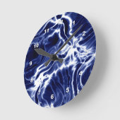 青パタ渦巻形のーン  ラウンド壁時計 (傾斜)