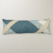 青パッチワーク抱き枕 ボディピロー (裏面)