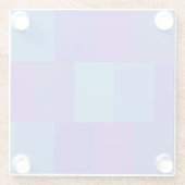 青パレモダンットパターン ガラスコースター (裏面)