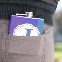 青パレモダンットパターン フラスク