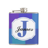 青パレモダンットパターン フラスク (正面)