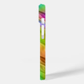 青パンジーの波状テクスチャ Case-Mate iPhoneケース (裏面 / 左)