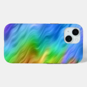 青パンジーの波状テクスチャ Case-Mate iPhoneケース (裏面 (横))