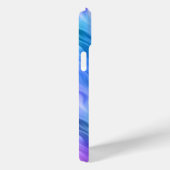 青パンジーの波状テクスチャ Case-Mate iPhoneケース (裏面 / 右)