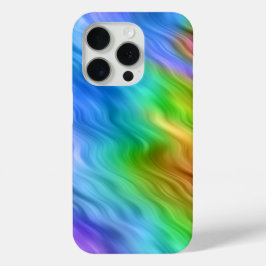 青パンジーの波状テクスチャ iPhone 15 PROケース