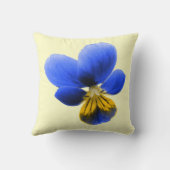 青パンジー枕 クッション (裏面)