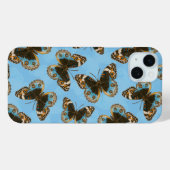 青パンジー蝶パターン Case-Mate iPhoneケース (裏面 (横))