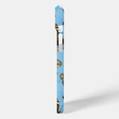 青パンジー蝶パターン Case-Mate iPhoneケース (裏面 / 左)